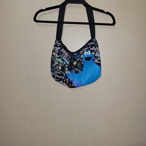 2010 Rare Cookie Monster Purse Sesame Street Shoulder Bag Retro Looking
